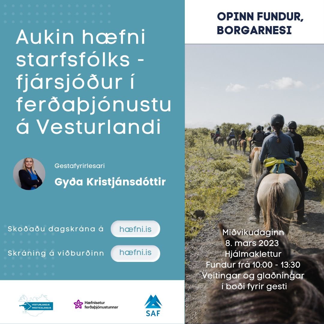 Featured image for “Aukin hæfni starfsfólks – fjársjóður í ferðaþjónustu á Vesturlandi”