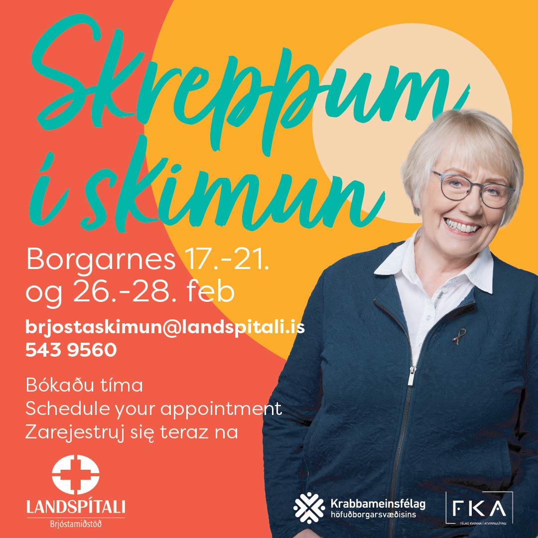 Featured image for “Brjóstaskimun í Borgarnesi 17.-21. og 26.-28. febrúar.”