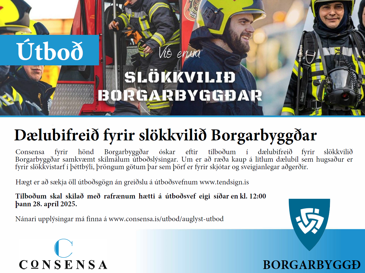 Featured image for “Útboð: Dælubifreið fyrir slökkvilið Borgarbyggðar”