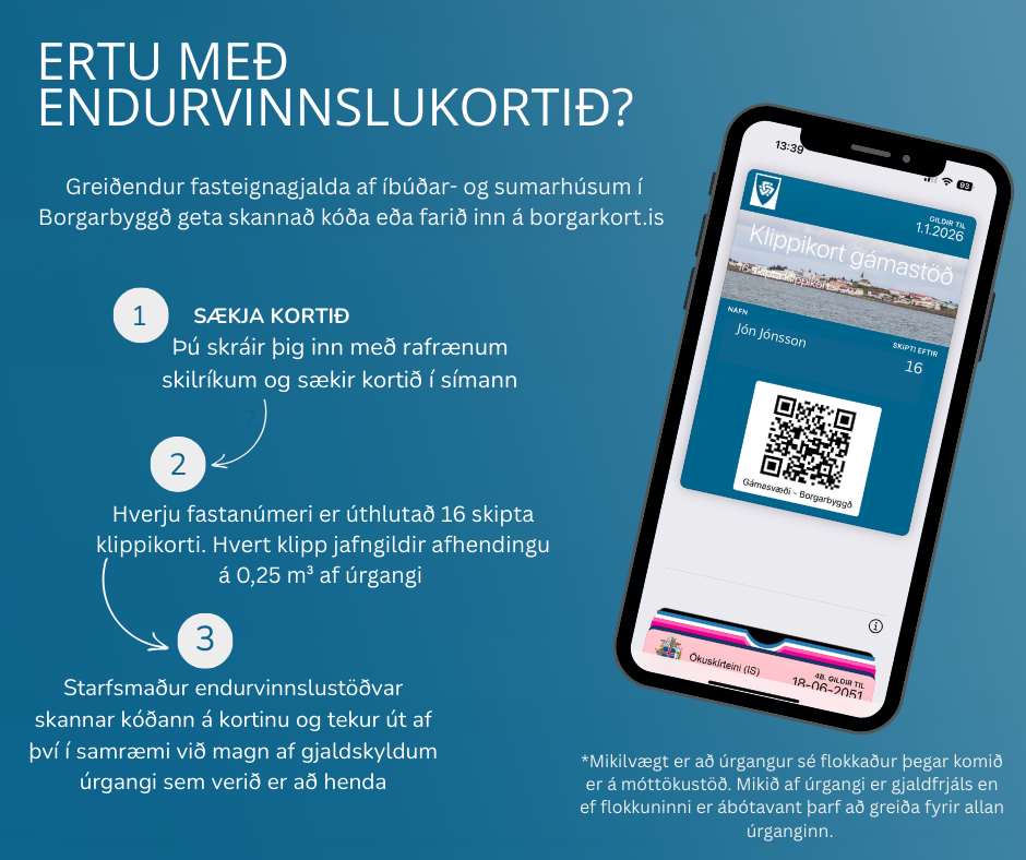 Featured image for “Rafræn endurvinnslukort fyrir Gámastöðina í Sólbakka”